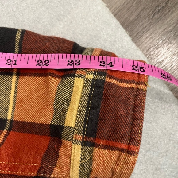 [M]Lucky Brand Checkered Faux Sherpa Lined Shirt Jacket Brown Snap Pockets - Picture 7 of 10